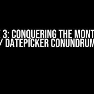 Livewire 3: Conquering the Month Picker / Datepicker Conundrum