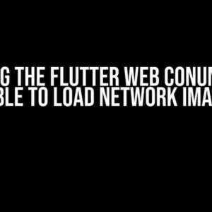 Solving the Flutter Web Conundrum: Unable to Load Network Images?