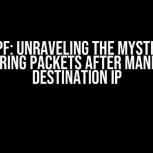 TC eBPF: Unraveling the Mystery of Disappearing Packets After Manipulating Destination IP