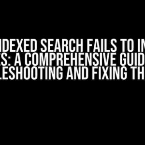 TYRO3 Indexed Search Fails to Index PDF Files: A Comprehensive Guide to Troubleshooting and Fixing the Issue