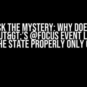 Unlock the Mystery: Why Does This <input>’s @focus Event Listener Set the State Properly Only Once?