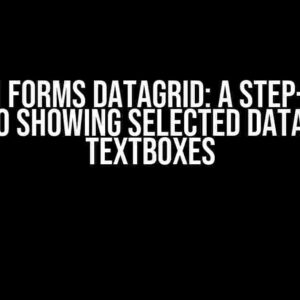 Xamarin Forms DataGrid: A Step-by-Step Guide to Showing Selected Data Row in Textboxes